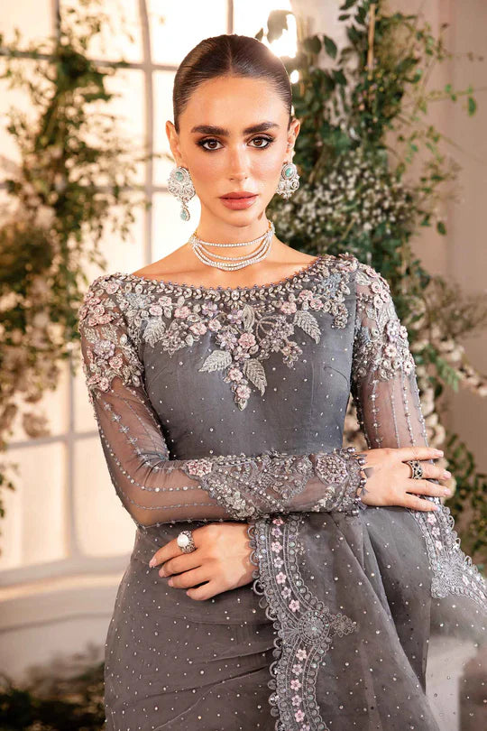 MARIA. B UNSTITCHED MBROIDERED BD-2902-Cloud Grey