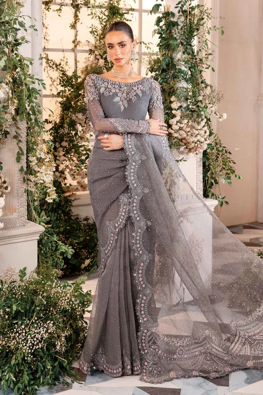 MARIA. B UNSTITCHED MBROIDERED BD-2902-Cloud Grey