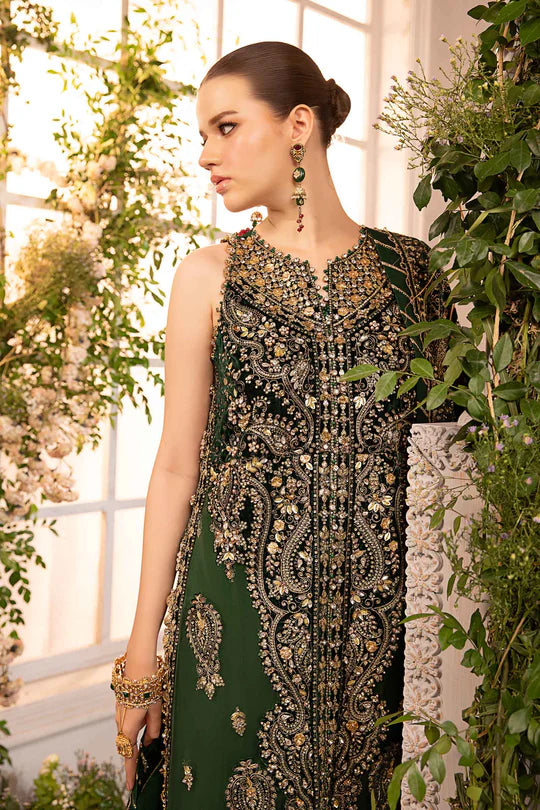 MARIA. B UNSTITCHED MBROIDERED BD-2904-Emerlad Green