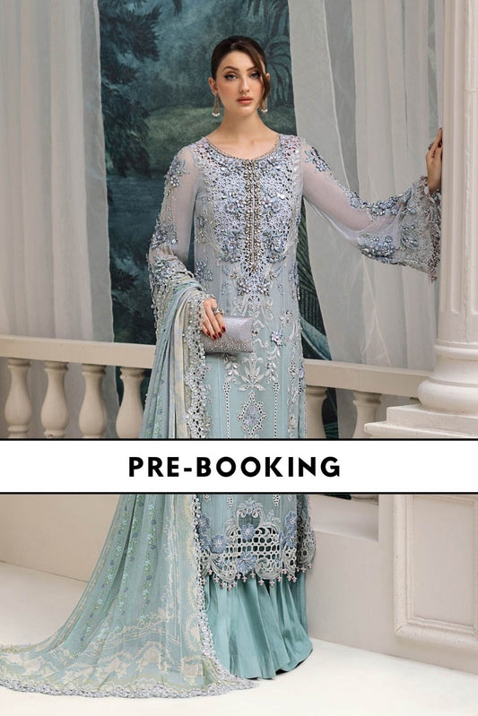Maria.B | 3 Piece Unstitched Embroidered Chiffon Suit | MPC-25-108